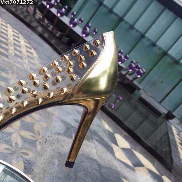 Christian Louboutin 爽やかクリアPVC【ルブタン】Spike Me Vernis/Pvc 100 mm